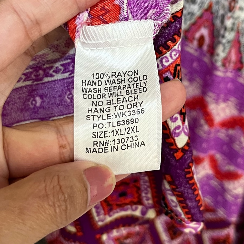 Umgee Multicolor Patterned Kimono Top - Picture 12 of 12